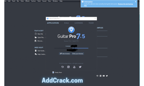 Guitar Pro Crack 7.5.5 + License Key Free Download [2021]