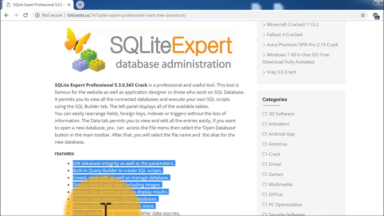 SQLite Expert Professional Free Download
